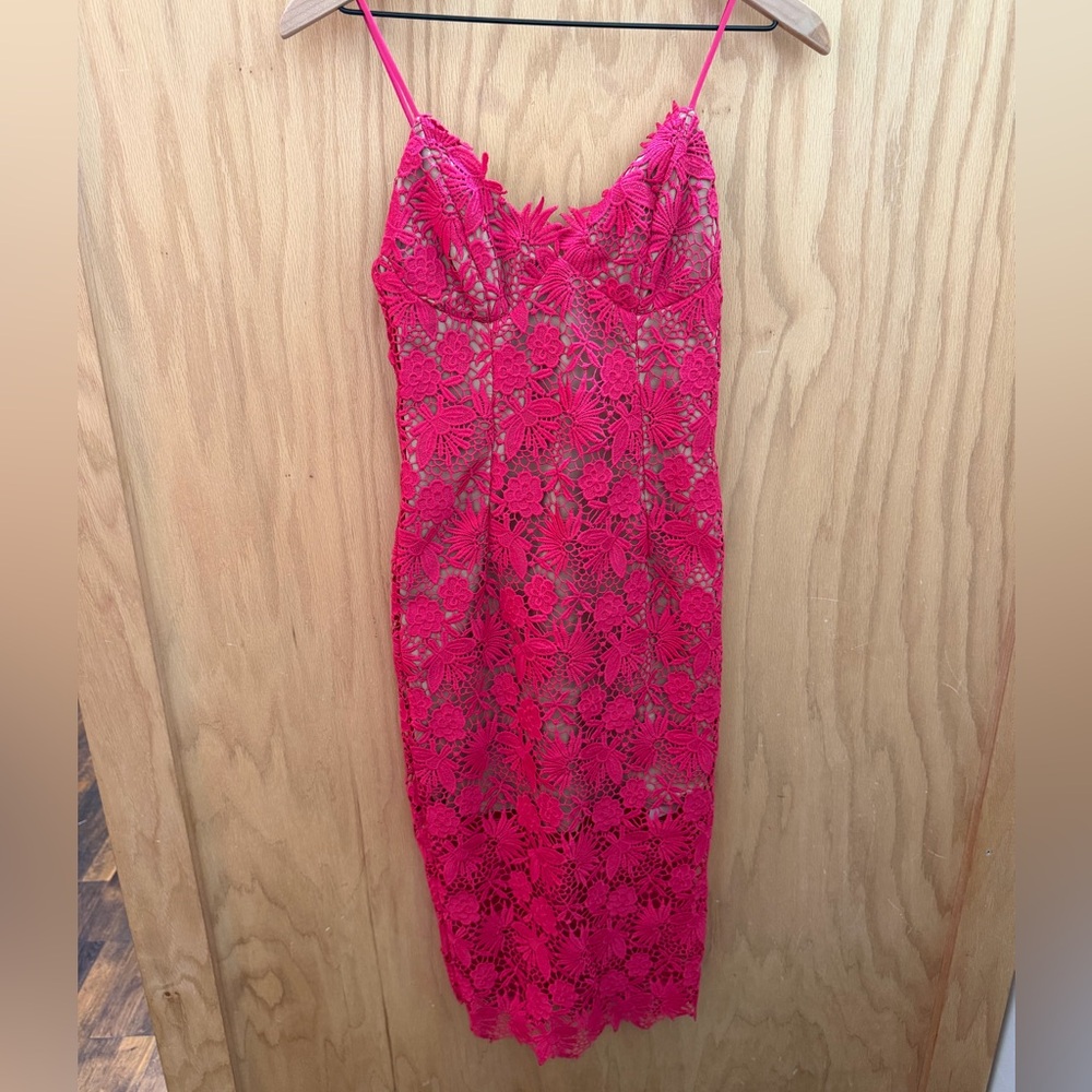 Bardot Beetroot Lace Dress NWT